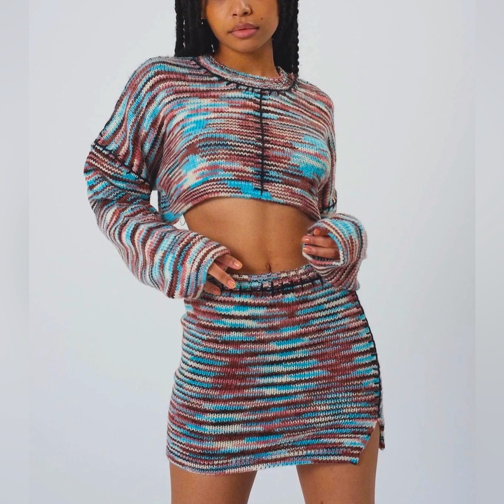 The Ragged Priest mini knitwear skirt